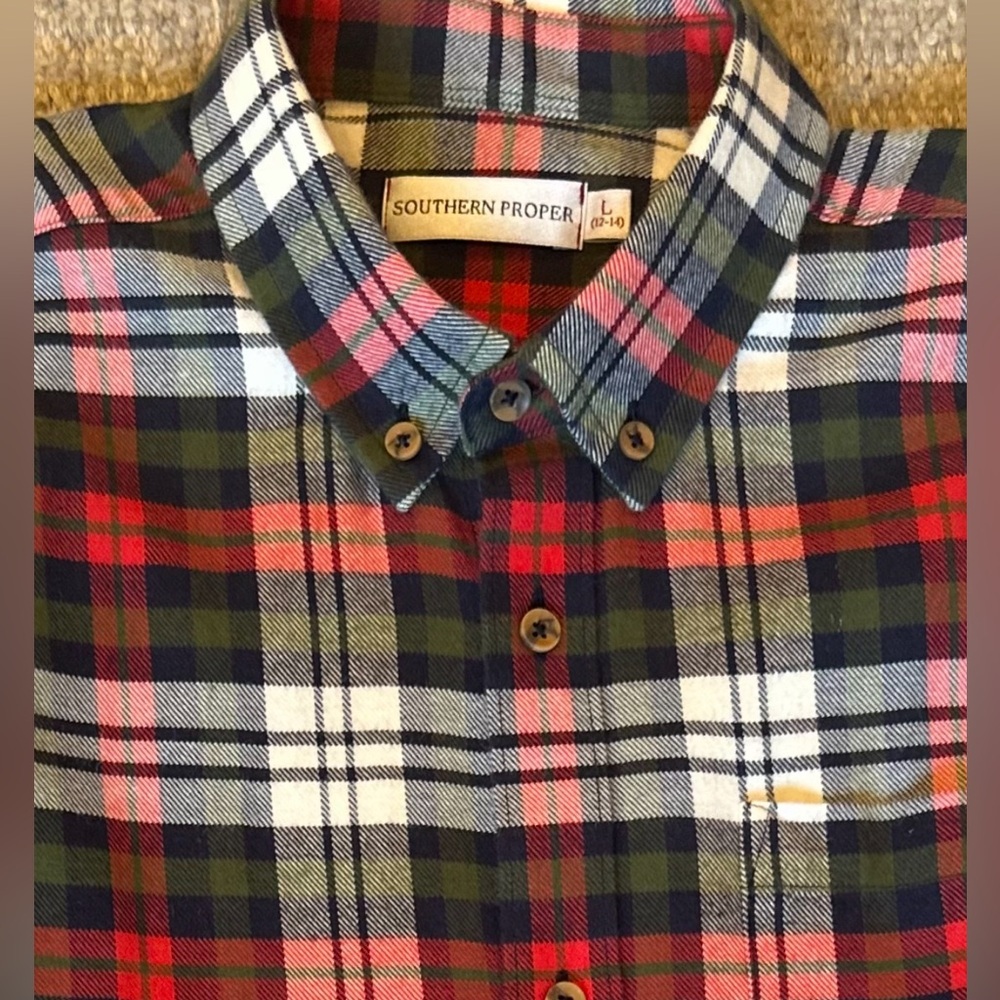 EUC Southern Proper Boys flannel shirt size large 12/14 - Picture 2 of 2